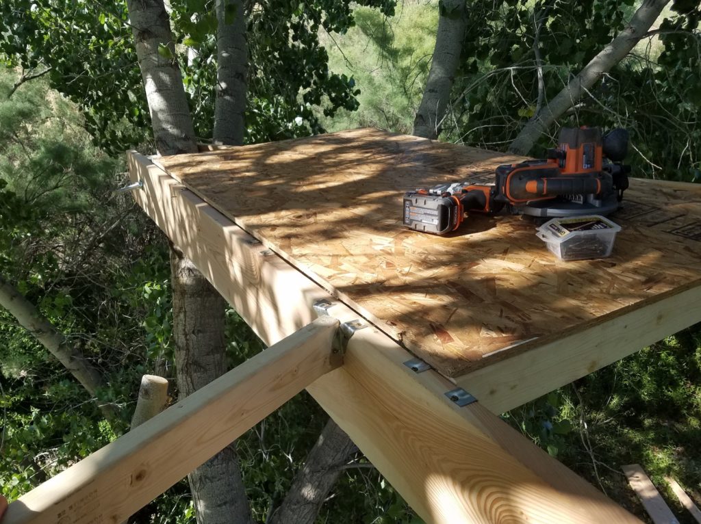 Constructing the treehouse floor panels