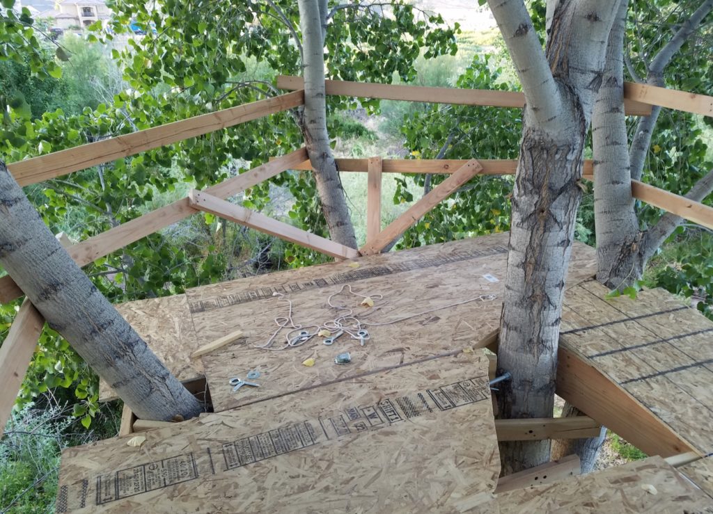 Treehouse siderails and trap door