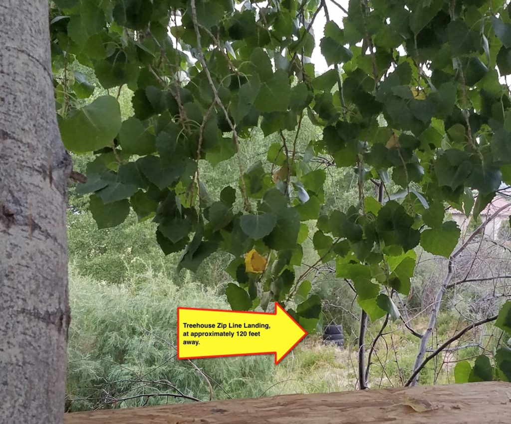 Zipline Landing Zone from Treehouse