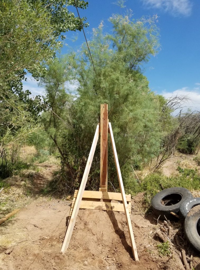 Completed Treehouse Zip Line Landing Zone