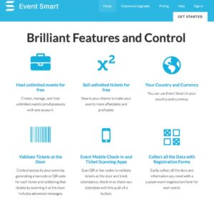 The Event Smart Ticketing Platform Home Page