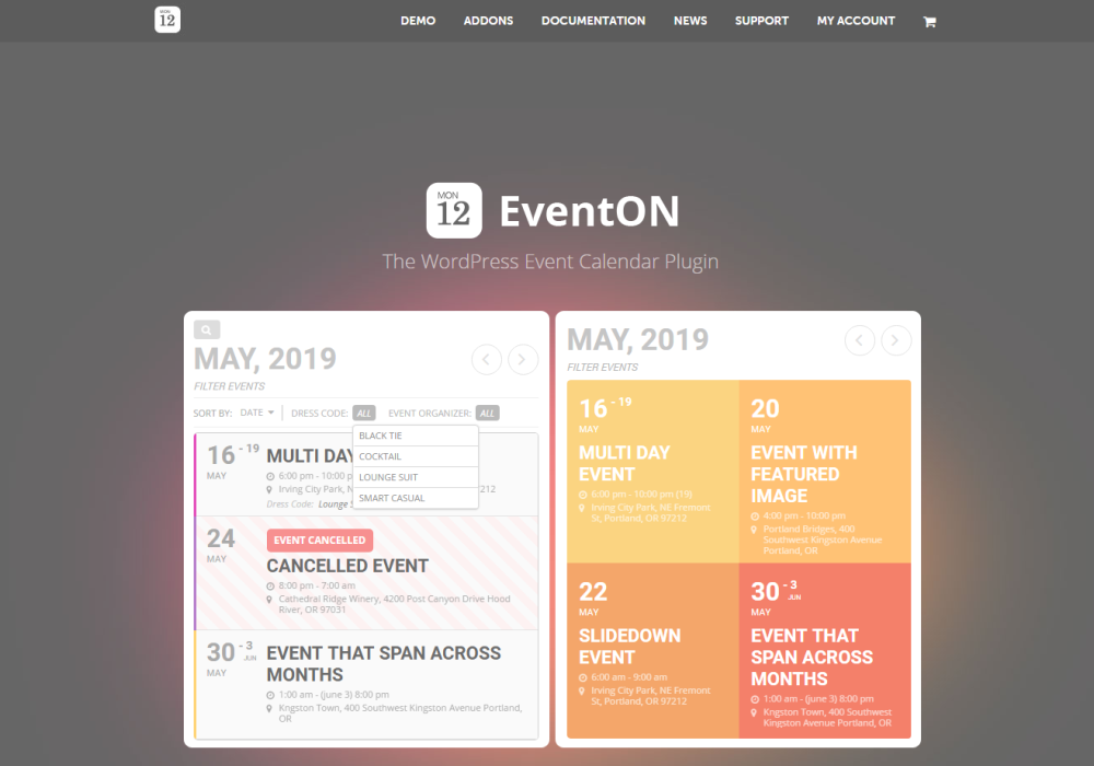 Events плагин. EVENTON. WORDPRESS event plugin. The events Calendar WORDPRESS. Календарь в вордпресс на сайт.